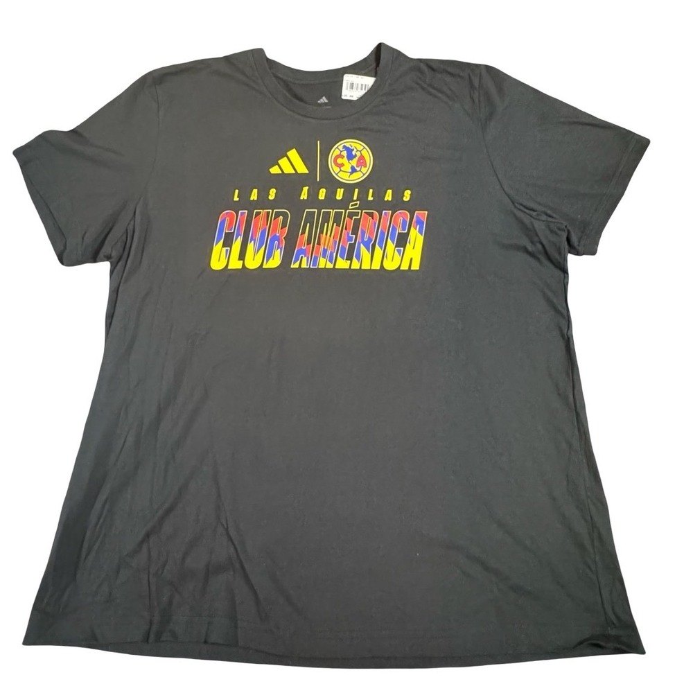 Adidas Club America Las Aguilas Mens Black 2XLarge Graphic T-Shirt